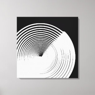 Abstract Black & White Ink Art Canvas Wall Decor