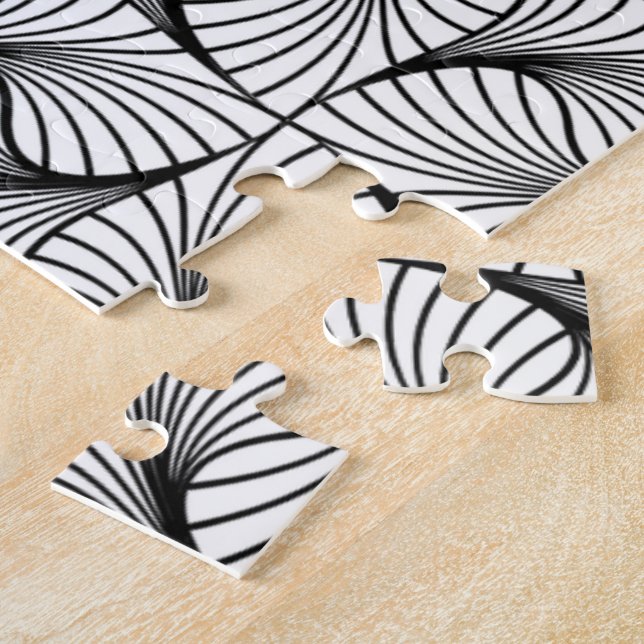 Abstract Black & White Jigsaw Puzzle (Side)