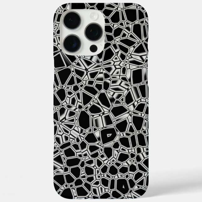 Abstract Black White Kryptonite Case-Mate iPhone Case (Back)