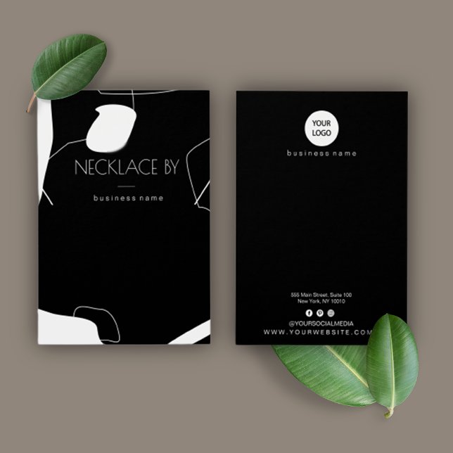 Abstract Black & White Necklace Display Card (Creator Uploaded)