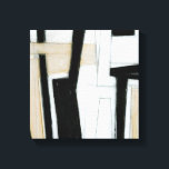 Abstract Black & White Painting Canvas Print<br><div class="desc">Norman Wyatt created this subtle black and white abstract painting. The white of the piece makes the black stand out more than normal,  and the thick lines give the work a hectic feeling. Purchase one now!</div>