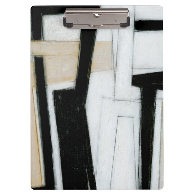 Abstract Black & White Painting Clipboard (Front)