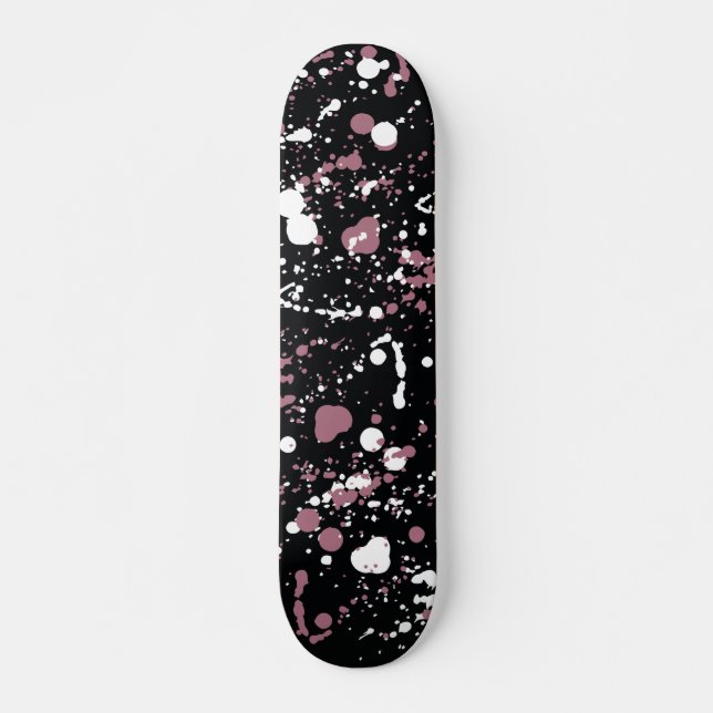 Abstract Black white Pattern skateboard (Front)