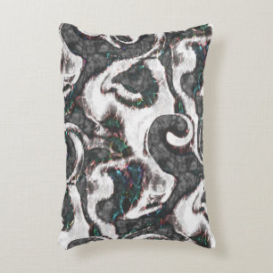 Abstract Black & White with coloured detail or fai Decorative Cushion