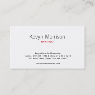 ABSTRACT BLOSSOMS WHITE/RED BUSINESS CARD