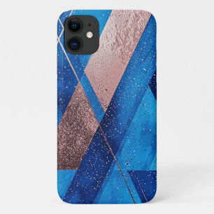 Abstract Blue and Gold Artistic Composition Case-Mate iPhone Case