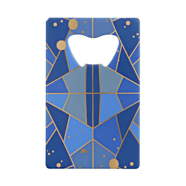 Abstract Blue and Gold Design (Back)
