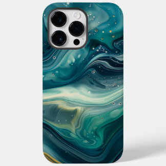 Abstract Blue and Green Aquatic Case-Mate iPhone 14 Pro Max Case