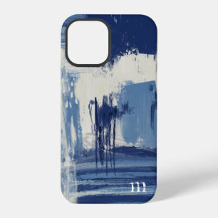 Abstract Blue and Ivory iPhone 12 Pro Case
