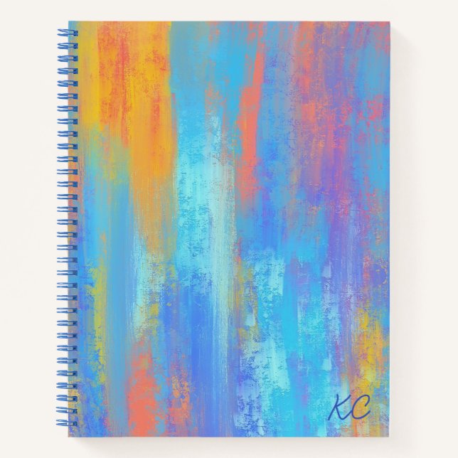 Abstract Blue and Orange Notebook (Front)