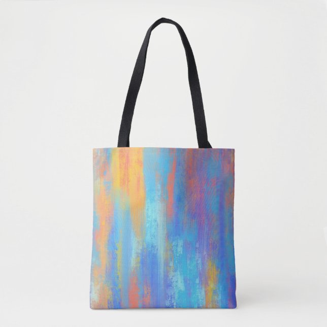 Abstract Blue and Orange Tote Bag (Front)