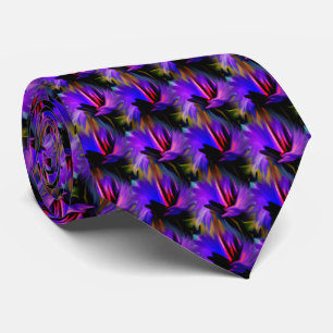 Abstract Blue And Purple Design   Tie