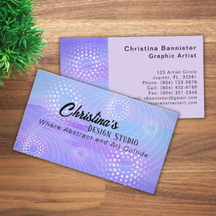 Abstract Blue and Purple Star Light, Star Bright Business Card