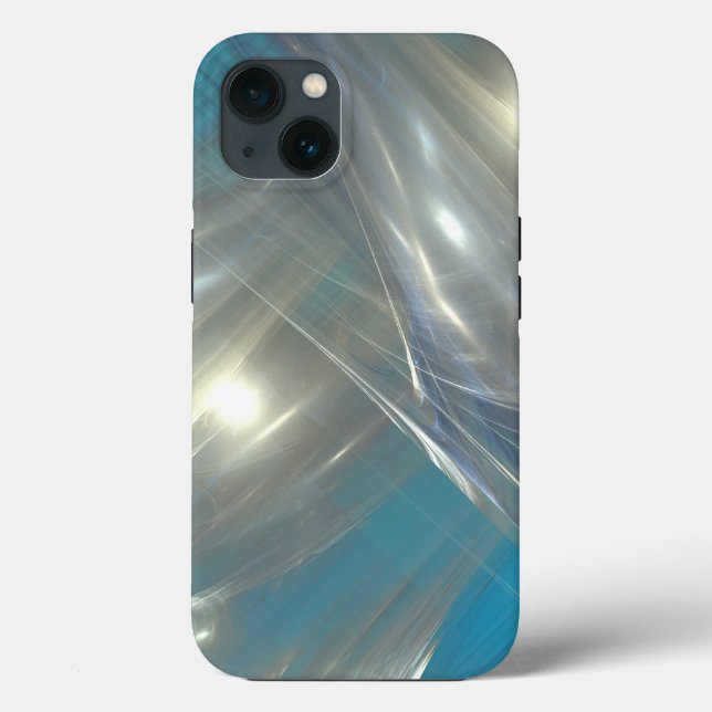 abstract blue and silver case for Samsung Galaxy (Back)