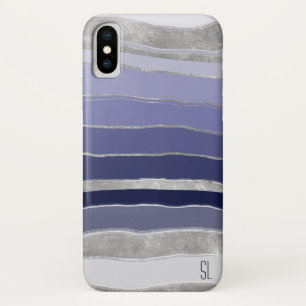 Abstract Blue and Silver Personalised Case-Mate iPhone Case