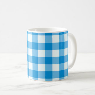 Abstract blue and white buffalo coffee mug