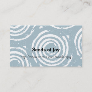 Abstract Blue and White Circles Business Card