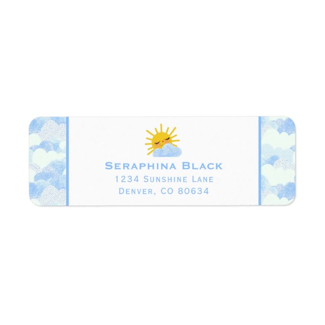 Abstract Blue And White Clouds Yellow Sunshine (Front)