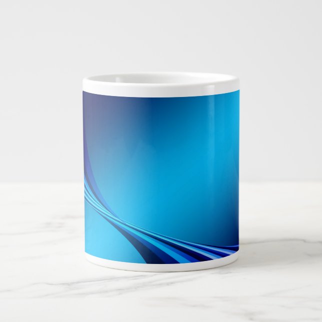 Abstract Blue Background Banner Large Coffee Mug (Front)