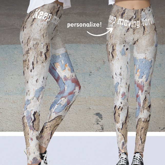 Abstract blue & beige  leggings (Creator Uploaded)