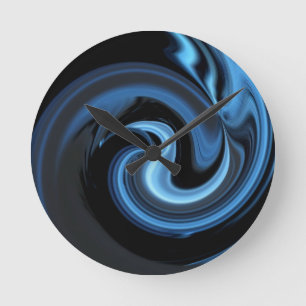 Abstract Blue Bird *personalise* Round Clock