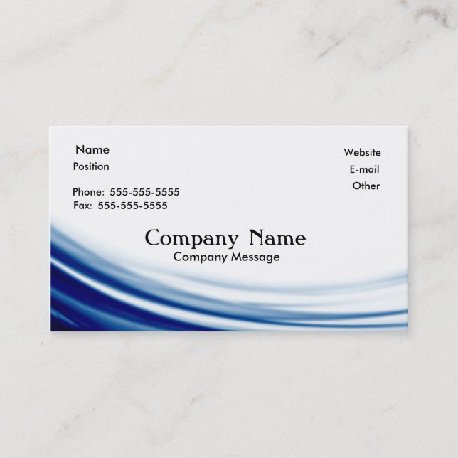 Abstract Blue Business Card (Front)
