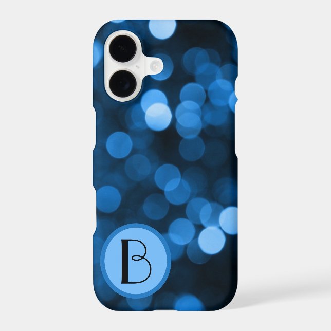 Abstract Blue Circles with Initial (Back)