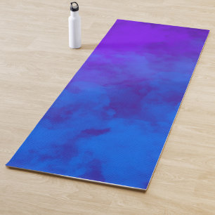 Abstract Blue cloud gradient colour Yoga Mat