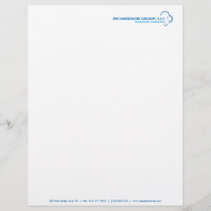 ABSTRACT BLUE CLOUD LOGO Letterhead