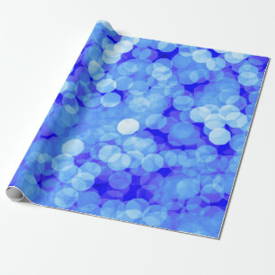 Abstract blue colors light bokeh. Classic blue bac Wrapping Paper