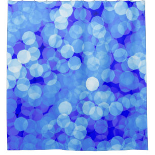 Abstract blue colours light bokeh. Classic blue ba Shower Curtain