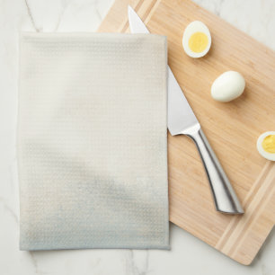 Abstract Blue Cream And Gold Art Tea Towel