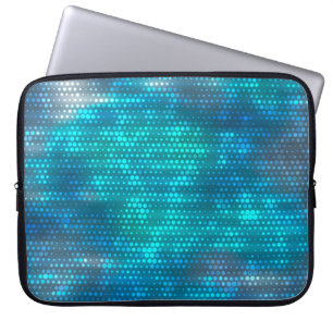 Abstract blue creative background laptop sleeve