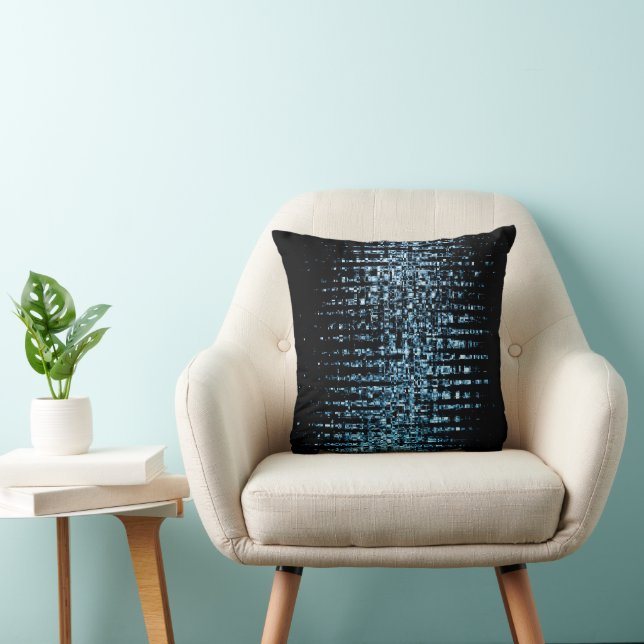 Abstract Blue Cubes Cushion (Chair)