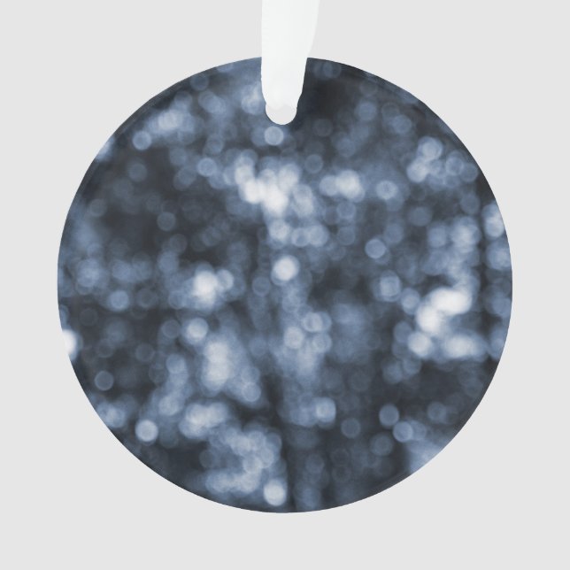 Abstract Blue Dots Acrylic Ornament (Front)