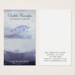 Abstract Blue Earring Jewellery Display Cards