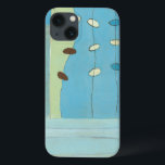 Abstract Blue Egg Parade iPhone 13 Case<br><div class="desc">Blue, white and brown eggs parade on strings in this abstract painting by June Erica Vess. Separated into different panels, this piece features different shades of blue in the background as well as green. Get yours today!</div>