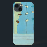 Abstract Blue Egg Parade iPhone 13 Case<br><div class="desc">Blue, white and brown eggs parade on strings in this abstract painting by June Erica Vess. Separated into different panels, this piece features different shades of blue in the background as well as green. Get yours today!</div>