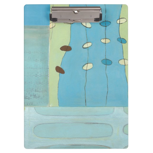Abstract Blue Egg Parade Clipboard (Front)