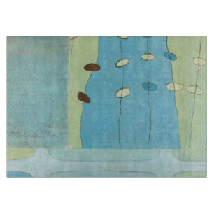 Abstract Blue Egg Parade Cutting Board