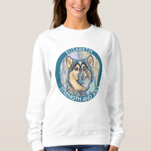 Abstract Blue Eyed Husky The Beautiful Dog Sweatshirt