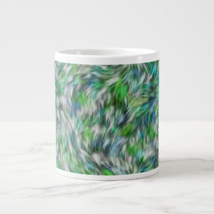 Abstract Blue Fabric Texture Background Large Coffee Mug