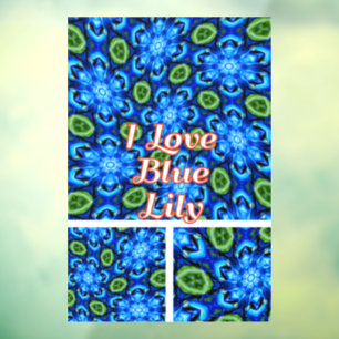 Abstract Blue Floral Pattern