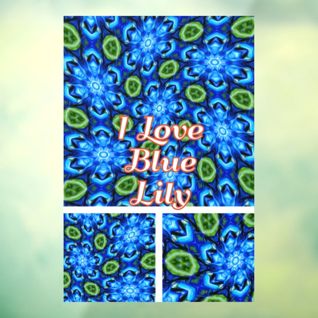 Abstract Blue Floral Pattern (Sheet 3)