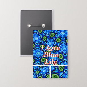 Abstract Blue Floral Pattern