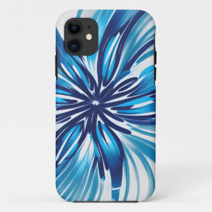 Abstract Blue Flower Art Deco Case-Mate iPhone Case