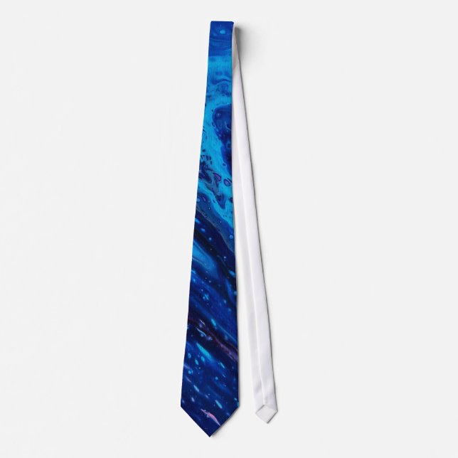 Abstract blue galaxy tie (Front)