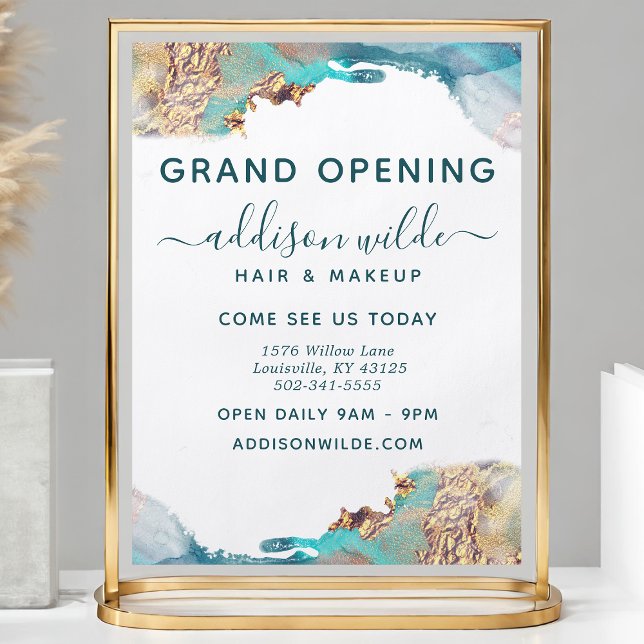 Abstract Blue & Gold Watercolor Business Flyer (Creator Uploaded)