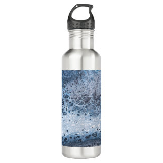 Abstract Blue & Gray Ocean Drift 710 Ml Water Bottle