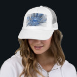 Abstract Blue Gray Watercolor Fractal Art Flower Trucker Hat<br><div class="desc">Unique fantasy flower with shades of blue and gray,  abstract and elegant.
Design for your trucker hat and more.</div>